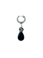 Boucle d'oreilles unique Madame Black Femme in Argent Onice MBORSCHRAON - MBORSCHRAON